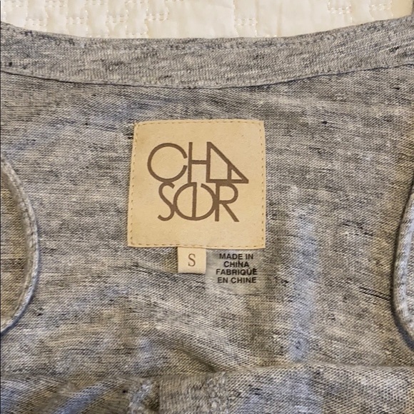 Chaser Gray Vintage Soft Linen Top Small - Picture 12 of 12